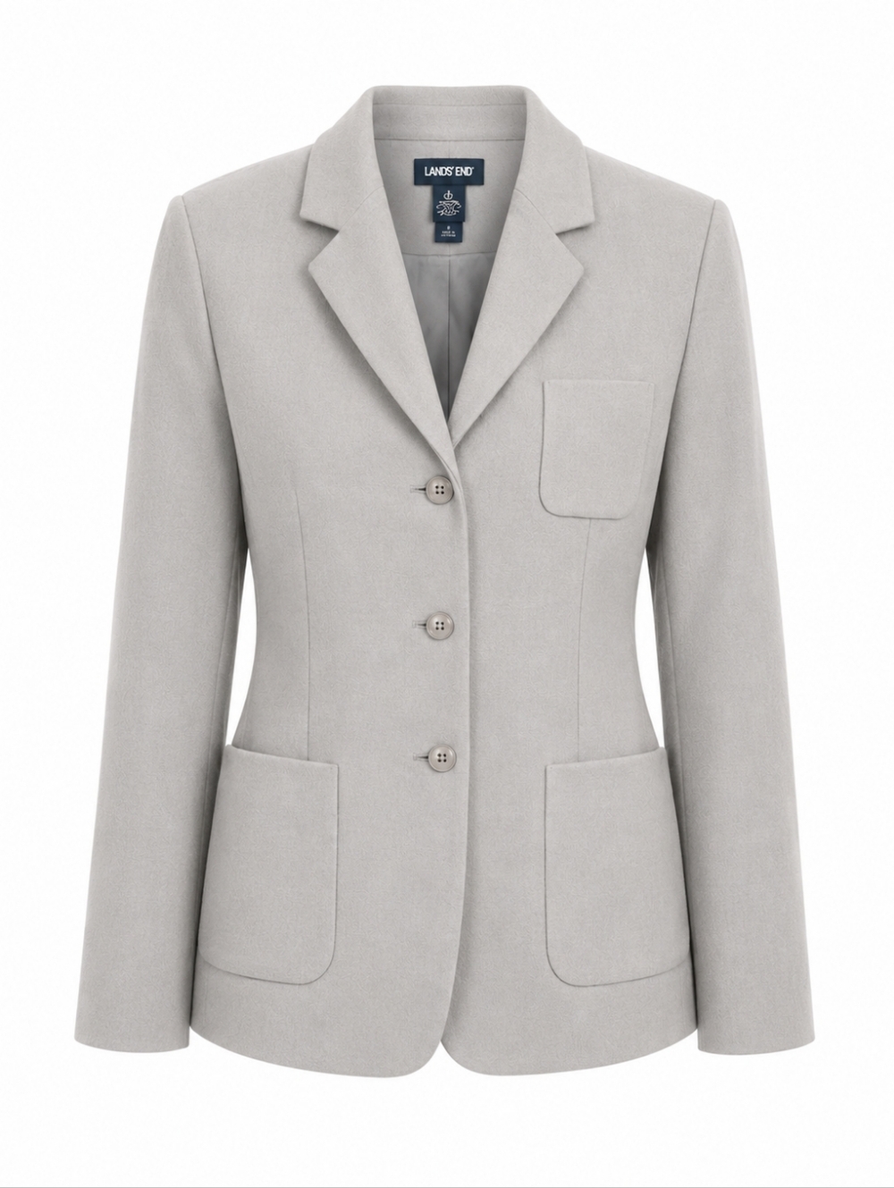 Lands' End Women's Blazer Jacket Light Blue Lined Wool Cashmere Petite 16 - Picture 1 of 4